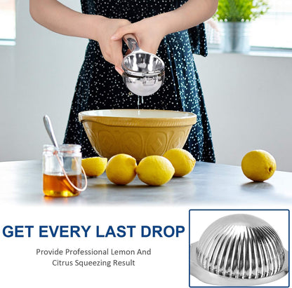 Manual Lemon Squeezer - Metal Rustproof Lime Squeezer, Handheld Citrus Press Juicer for Extracting Lemon Juice