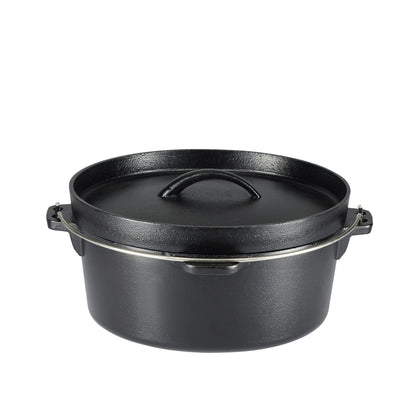 Amazon Basics Pre-Seasoned Cast Iron 5-Piece Cookware Set, Oven Safe, Cooks Evenly, 14.17 x 12.2 x 10.63 in, Black