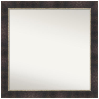 Amanti Art Bronze Bathroom Mirror for Over Sink, 31x31 Odin Antique Bronze Square Vanity Mirror, Large Modern Wood Frame, Hangs Horizonally and Vertically, Bathroom Wall Decor, Non-Beveled Edge
