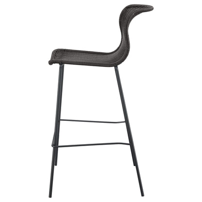 Coaster Home Furnishings Mckinley Faux Rattan Metal Bar Chair Brown (Set of 2)