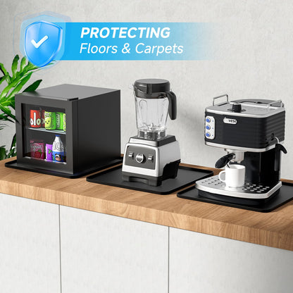 Mini Fridge Silicone Mat with Raised Edges, 24''x24''x0.5'', Prevent Water Leakage and Floor Damage from Elecrical Equipment such as Washing Machines, Dryer, Mini Fridge, Wine Cabinet.
