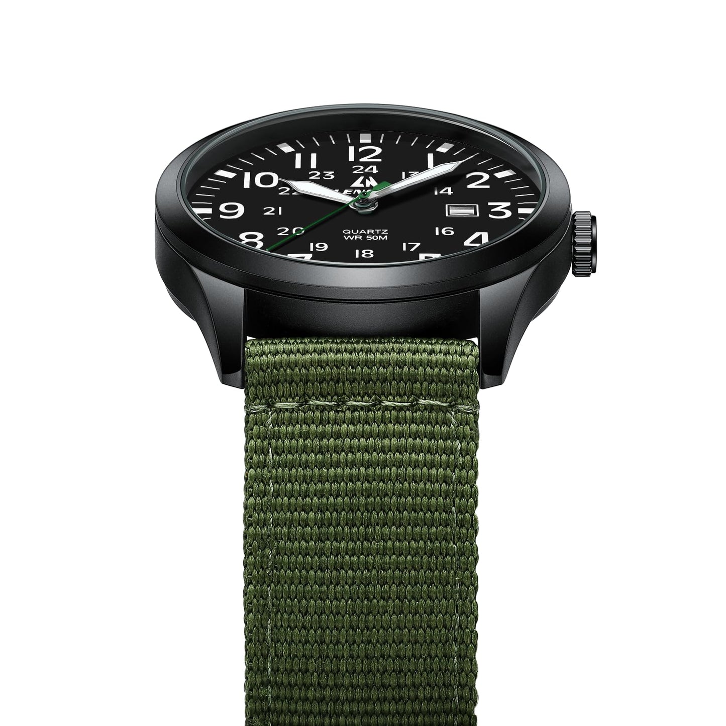 LN LENQIN Mens Watches Unisex Military Sport Nylon Strap Stylish Luminous Fashion Analog Quartz Watch for Men Waterproof Army Tactical Casual Wristwatch