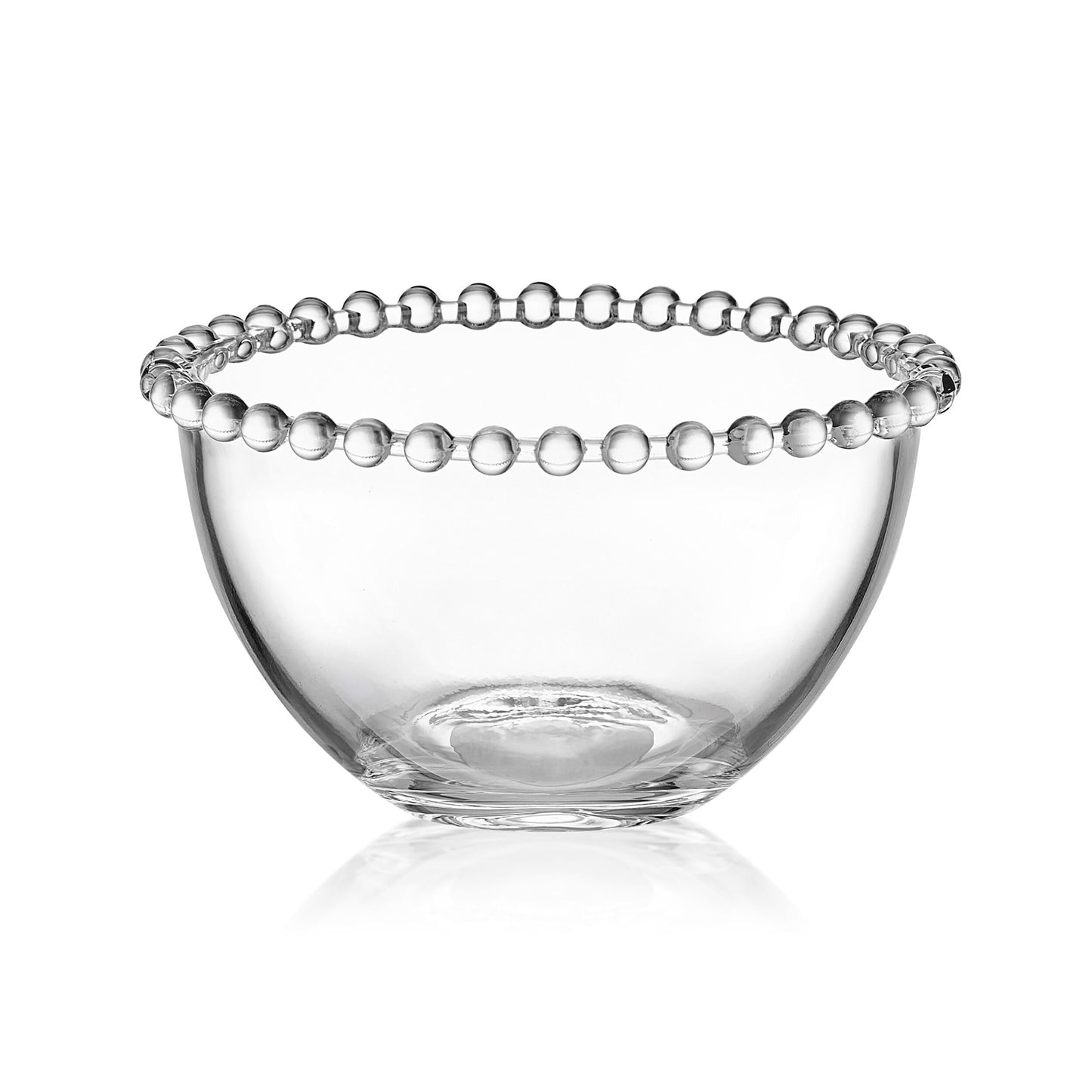 Fitz and Floyd Beaded Glass Prep, Dip, Dessert, Fruit, Candy Bowls, Set of 4, 5.25 inch