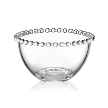 Fitz and Floyd Beaded Glass Prep, Dip, Dessert, Fruit, Candy Bowls, Set of 4, 5.25 inch