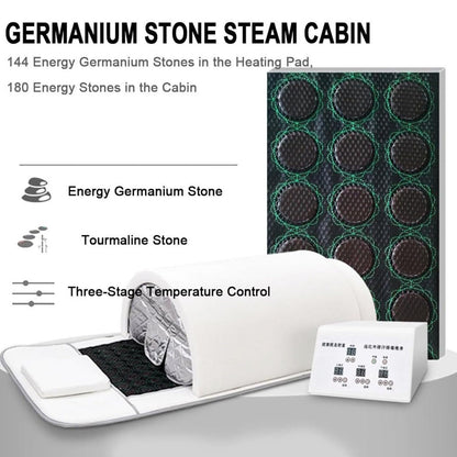 piudoiliy Infrared Sauna Dome, Near Zero EMF Function, 1200W, Portable Home Sauna with Therapeutic Jade Stones, Infrared Photon Light, Steam Tent (White)
