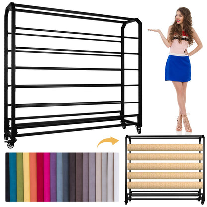 Fabric Roll Storage Rack Large Textile Fabric Display Rack Vinyl Roll Holder
