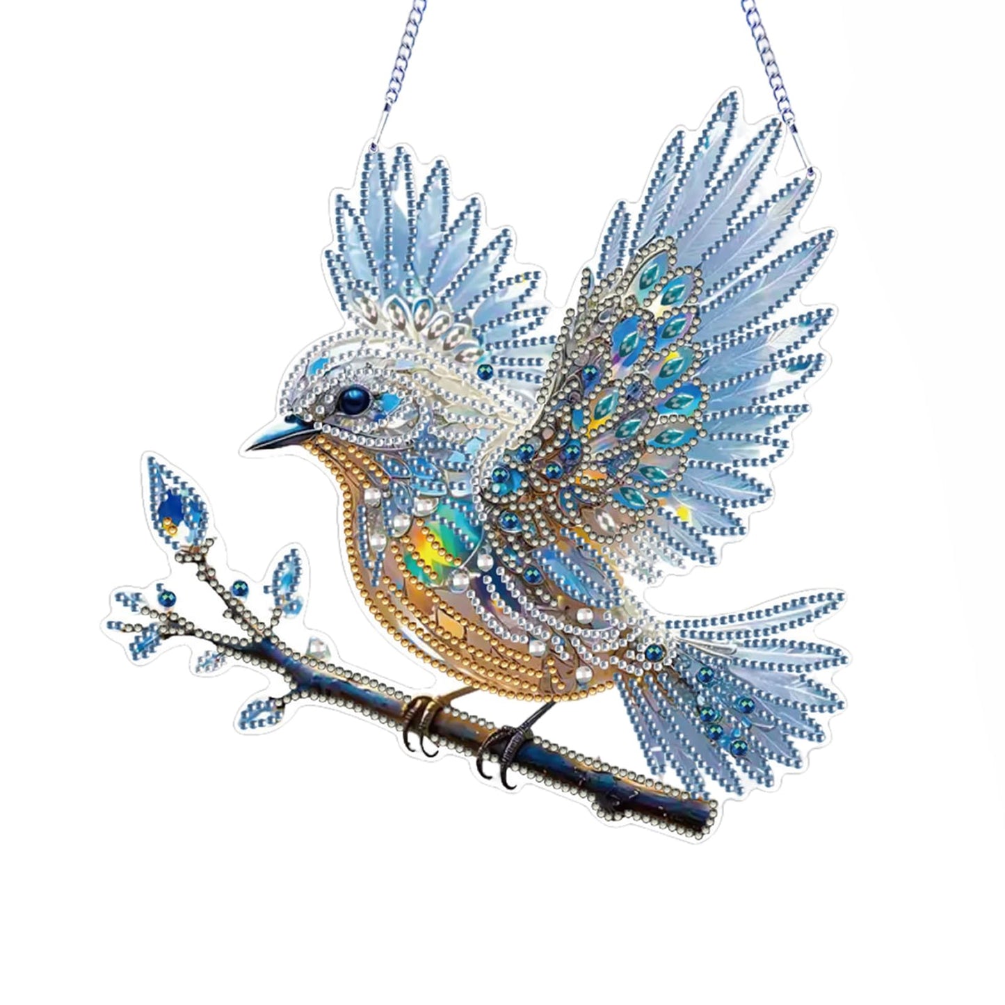 Sulunmo Diamond Art Hanging Kit, Diamonds Art Painting Pendant for Adults, DIY Gem Painting Board Kit for Window Door(Pendant-Fantasy-Bird-425)
