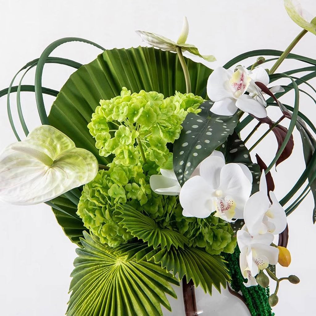 XUNTING Artificial Plants Indoor Modern Light Luxury Simulation Flower Art Decoration Table Fake Flower Sales Office Negotiation Table Coffee Table Hotel Decoration Flower Plants Decor