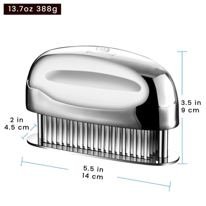 Meat Tenderizer Tool - Hand Held Blade Tenderizer for Meat - Ultra Sharp Needle Blades 100% Stainless Steel - Heavy Duty Kitchen Gadgets - Cooking Gadgets for Tenderizing Chicken, Steak, Veal, BBQ