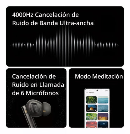 realme Buds Air 6 Pro True Wireless Earbuds, 50dB Noise Reduction, ANC to Ears and Environment, Hi-Res Sound, LDAC, 3D Audio, 40H Battery, Wireless Charging, Bluetooth 5.3 - (Silver Blue)