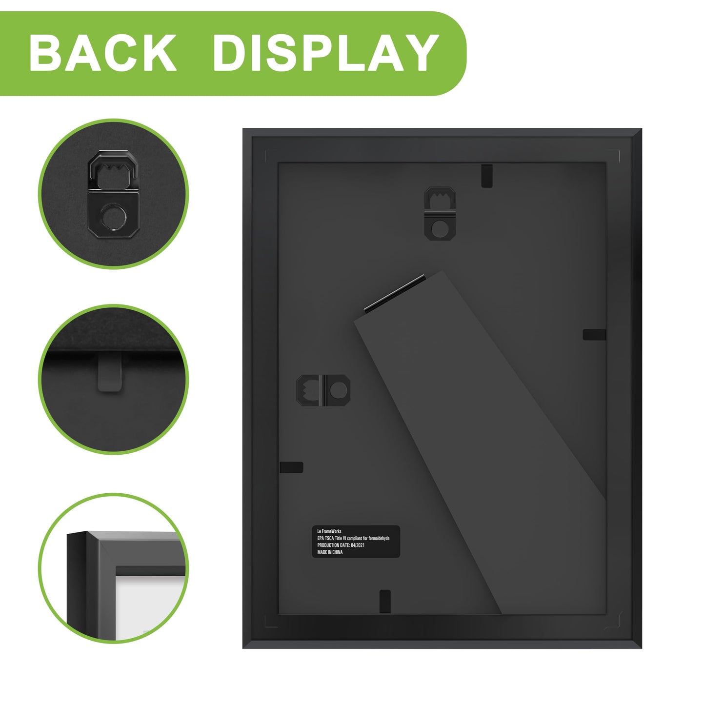 FrameWorks 2-Pack 1 3/8" Thick Black Wooden Shadow Box Picture Frames 5” x 7” with Removable White Mat to 4" x 6" Photo