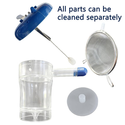Glass Fat Separator, 4-Cup Gravy Separator with 304 Stainless Steel Strainer, Heat-resistant Glass Grease Separator with Bottom Release