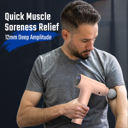 cotsoco Massage Gun, Muscle Massage Gun Deep Tissue Back Massager for Pain Relief, 20 Speeds Handheld Electric Massager Tool with Silent Brushless Motor, Suitable for Gym Office Home Travel