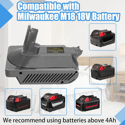 V10 Adapter for Milwaukee M18 18V Lithium Battery, Convert to Dyson V10 SV12 Cordless Stick Vacuum Cleaner