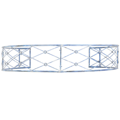 SAFAVIEH Outdoor - Mizell Iron Moon Gateway Garden Arbor - Mossy Blue Iron Metal - Architectural Circular Gateway Design - Ideal for Garden, Yard, Patio, Entryway, 80" W x 17" D x 83.4" H (PAT5036C)