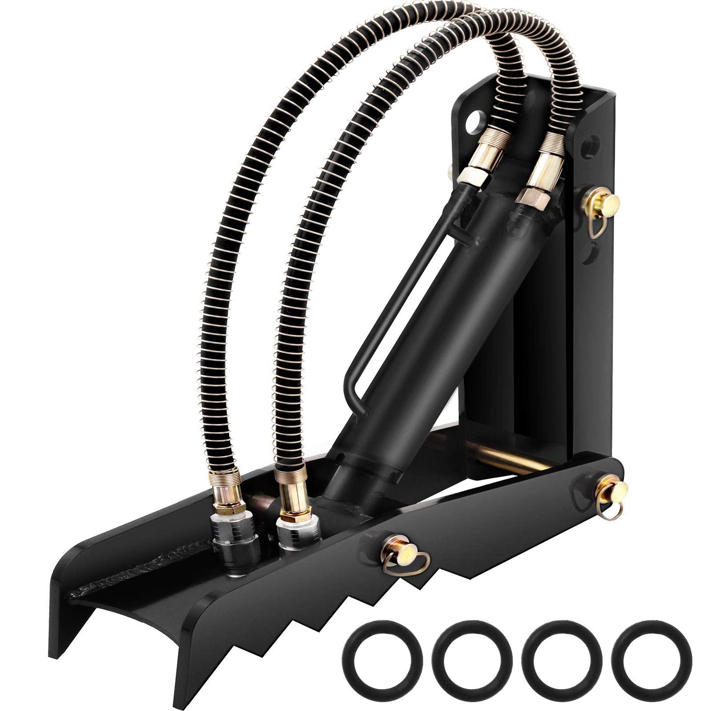 Vevor 18" Hydraulic Backhoe Thumb, 1/2" Thickness Heavy Duty Excavator Thumb, Black Steel Weld On Thumb Attachments with Hydraulic Cylinder, Mechanical Hydraulic Thumb for Backhoe/Excavator