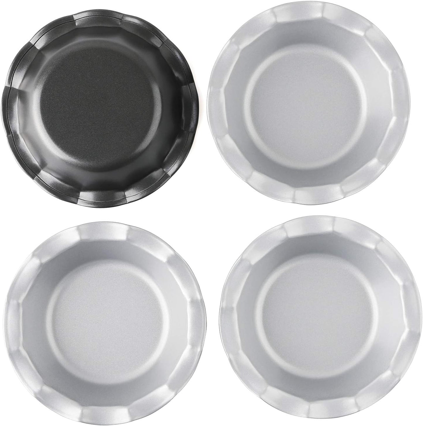 Mini Pie Pans Set, 4 Small Nonstick Round Pie Tins for Baking
