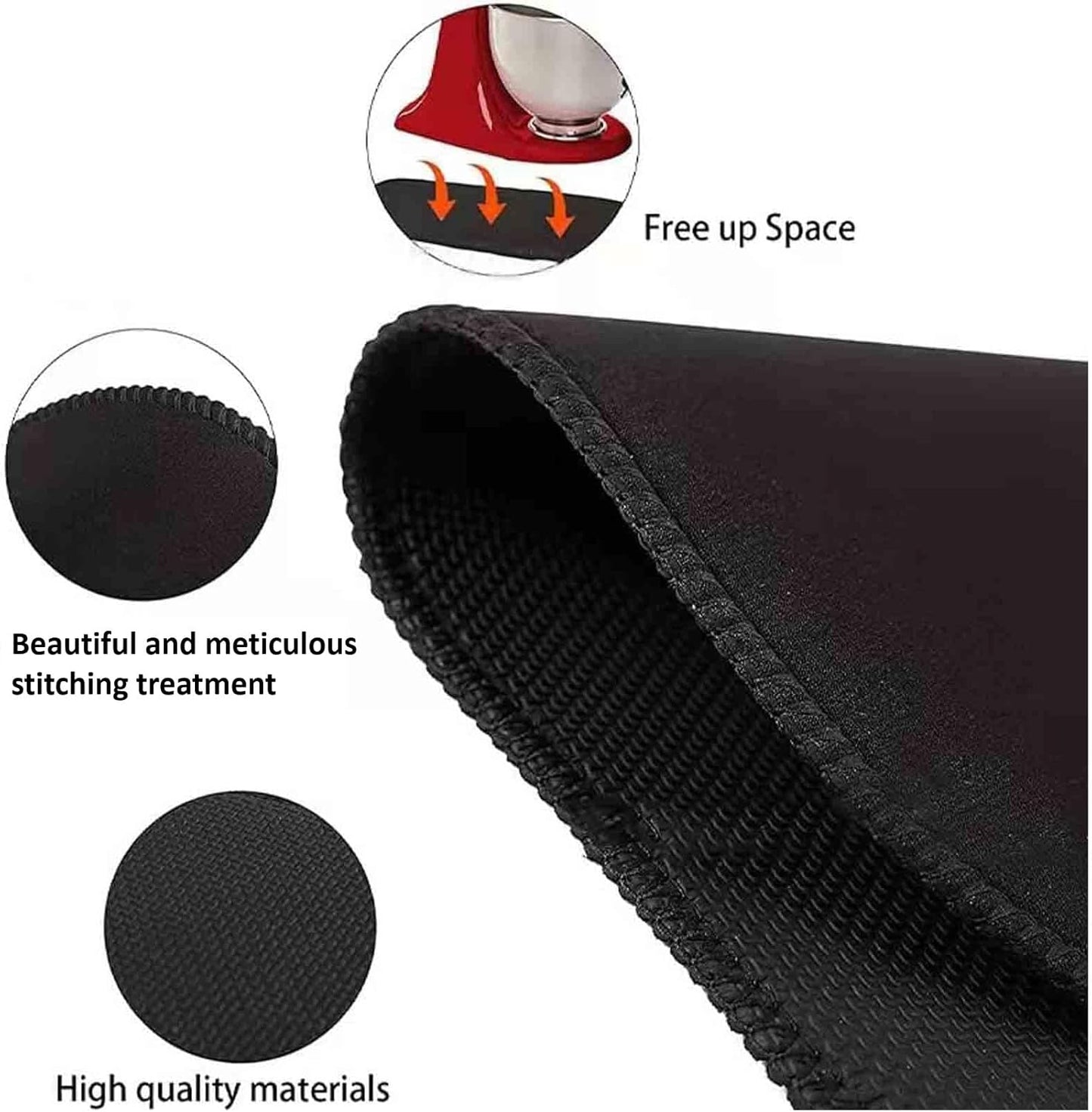 Mixer Sliding Mats for KitchenAid Stand Mixer, 2 Grey Accessories, Compatible with 5-8QT Bowl-Lift
