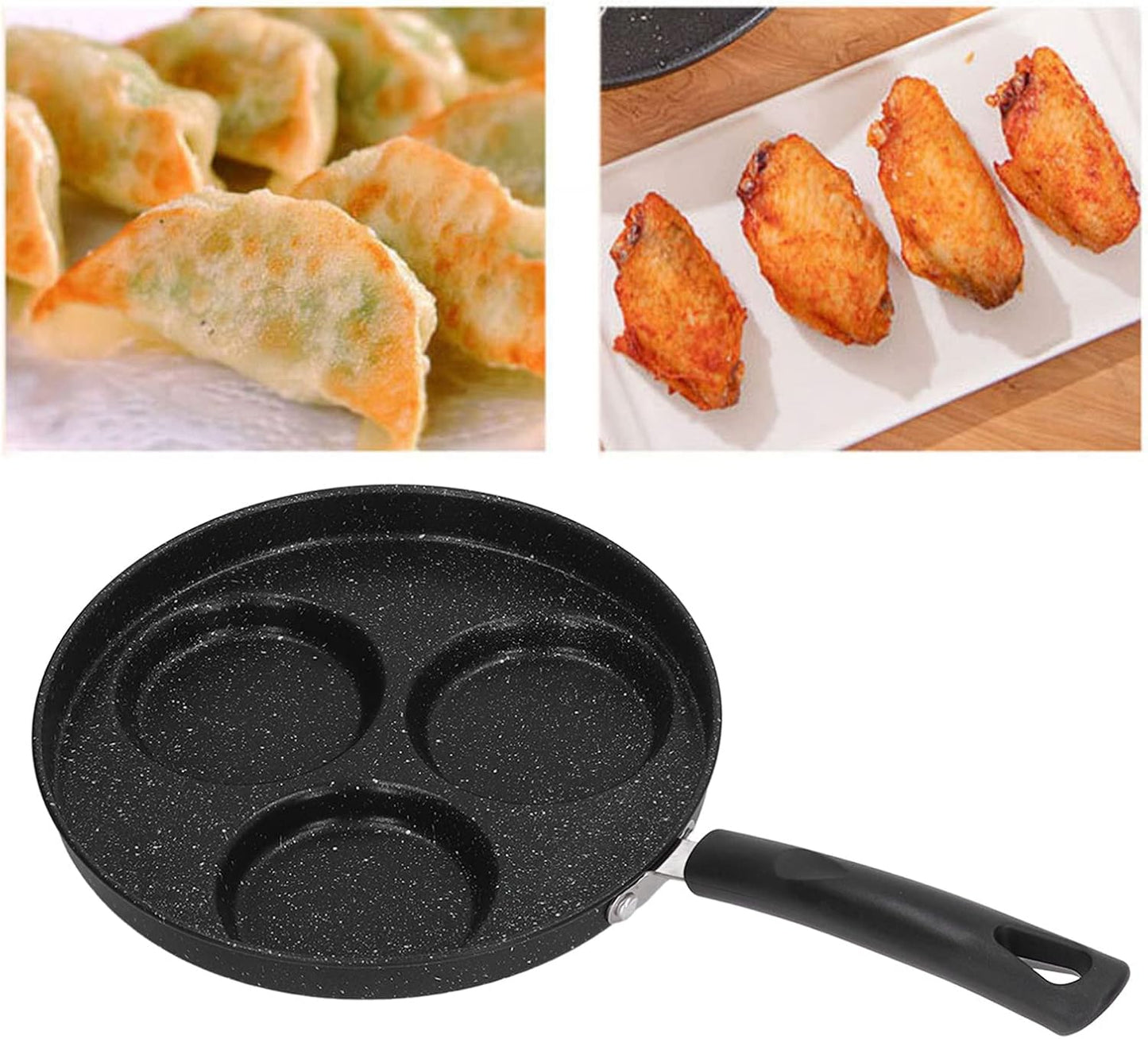 Cast Iron 3 Cups Non-Stick Omelet Pan, Easy to Clean, Electric Stovetop Compatible
