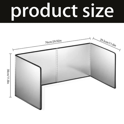 Splatter Screen - 4 Sided Stainless Steel Grease Splatter Guard for Frying Pan, Fine Mesh Oil Splash Protector, Stove Top Splatter Shield, Easy Clean & Durable Kitchen Essential