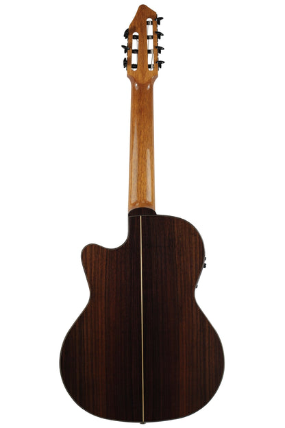 Kremona Fiesta F65CW-7S – Acoustic/Electric 7-String Nylon String Guitar – Handmade in Europe – Deluxe Hardshell Case Included