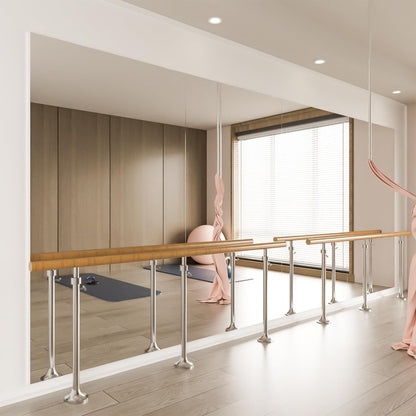 brisafe 75" x 94" (2PCS 75" X 47") Gym Mirror - Full Length Wall Mirror for Gym/Dance Studio/Home/Yoga - Easy to Install, Lightweight Glassless Miorror, Reduces 60% Commercial Insurance Costs