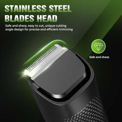Beard Trimmer for Men: All-in-One Vacuum Mustache Trimmer With Precision Dial,Adjustable 20 Length Setting Premium Facial Hair Groomer with Length Comb USB-C Recharge, Waterproof Wet/Dry Clipper