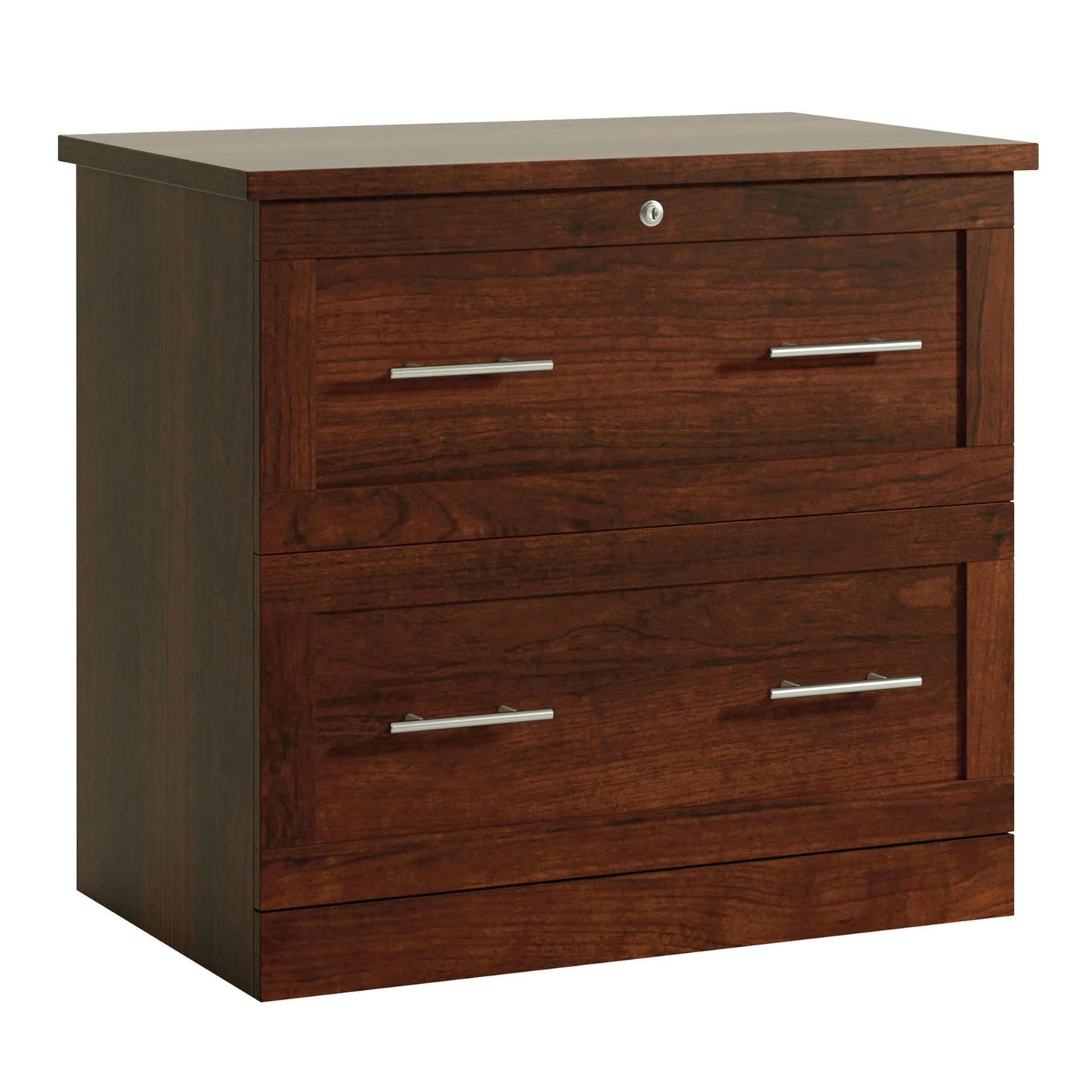 Realspace® 29-7/16"W x 18-1/2"D Lateral 2-Drawer File Cabinet, Mulled Cherry