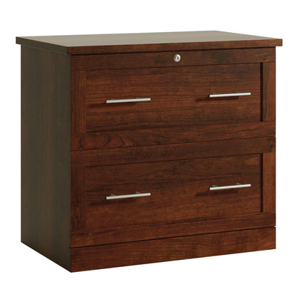 Realspace® 29-7/16"W x 18-1/2"D Lateral 2-Drawer File Cabinet, Mulled Cherry