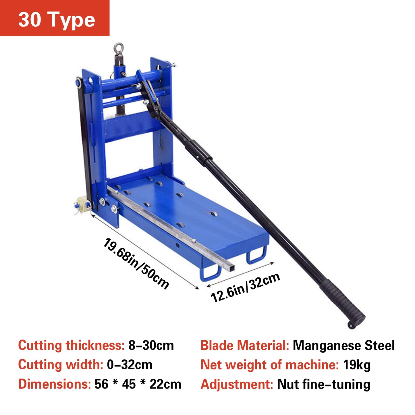 Wlikoci Heavy Duty Paver Block Splitter - Wheel-Equipped Concrete and Stone Brick Cutter for Efficient Paving, Granite and Marble Landscaping Projects (20)