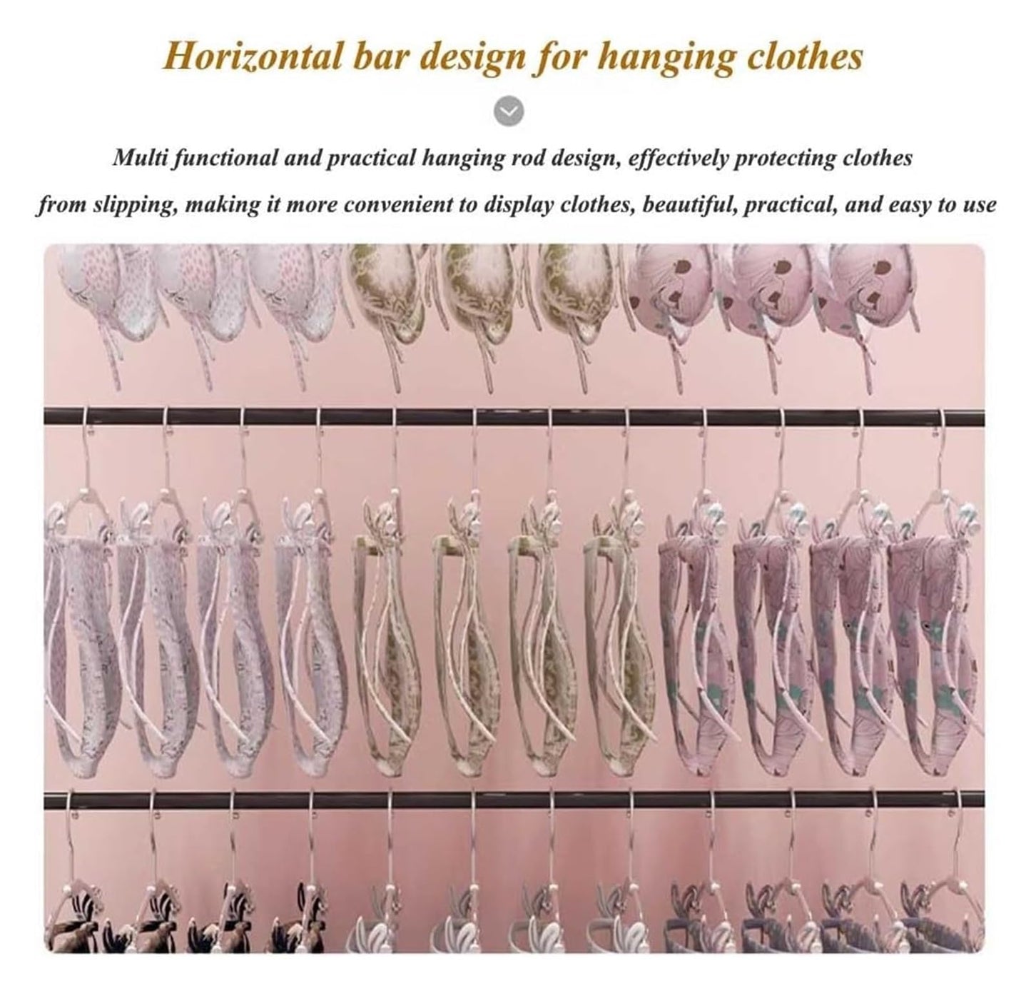 This Commercial Clothing Display Rack for Lingerie Bras Swimwear Bikinis & AccessoriesIndependent Hanger for Organized Display & Easy Access