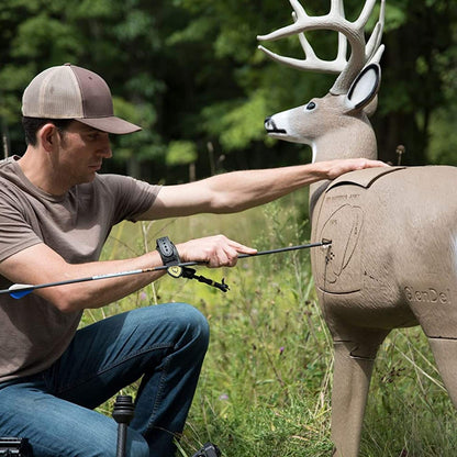 Field Logic GlenDel Full-Rut Buck 3D Archery Target with Replaceable Insert Core, GlenDel Full-Rut Buck w/4-sided insert, brown