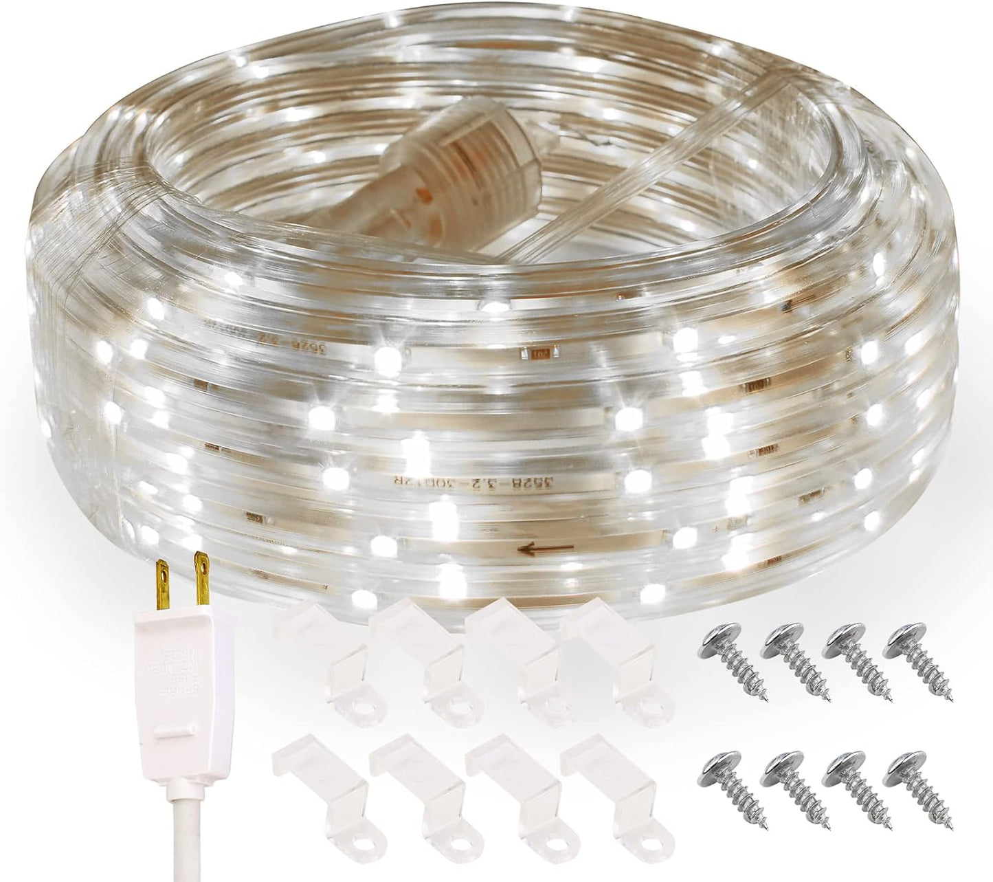 Areful 16.4ft Daylight Rope Lights, Flexible Waterproof LED Strip Light, Nature White, Indoor Outdoor Decorative