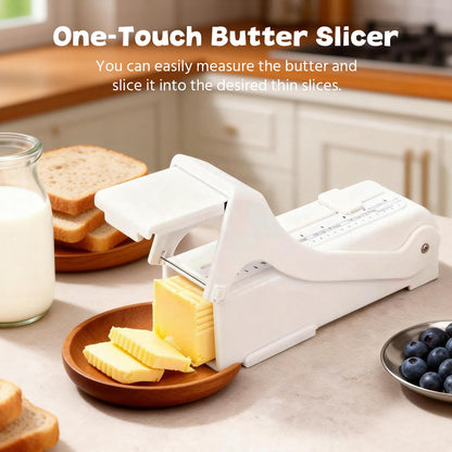 1PCS Stick Butter Cutter Slicer, Measuring Dispenser with Freshness Seal, One Click Stick with Stainless Steel Blade, Cheese Splitter, Butter Slicer, Precise Slicing for Bread, Cakes, Cookies