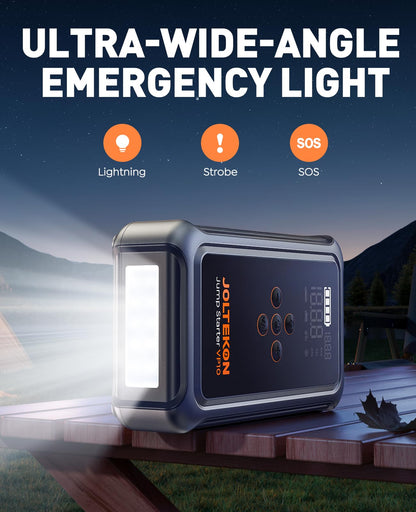 Joltekon Jump Starter with Air Compressor, 5000A Portable Car Battery Jumper Starter(All Gas/10L Diesel) with 150PSI Auto-Shutoff Tire Inflator, 12V Jump Box