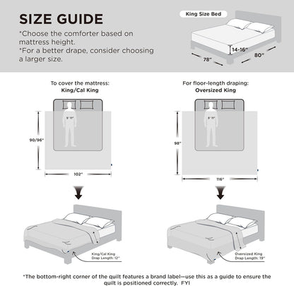 Bedsure Comforter Duvet Insert - Oversized King Size All-Season Down Alternative Bedding, Pink 116 x 98 Inches