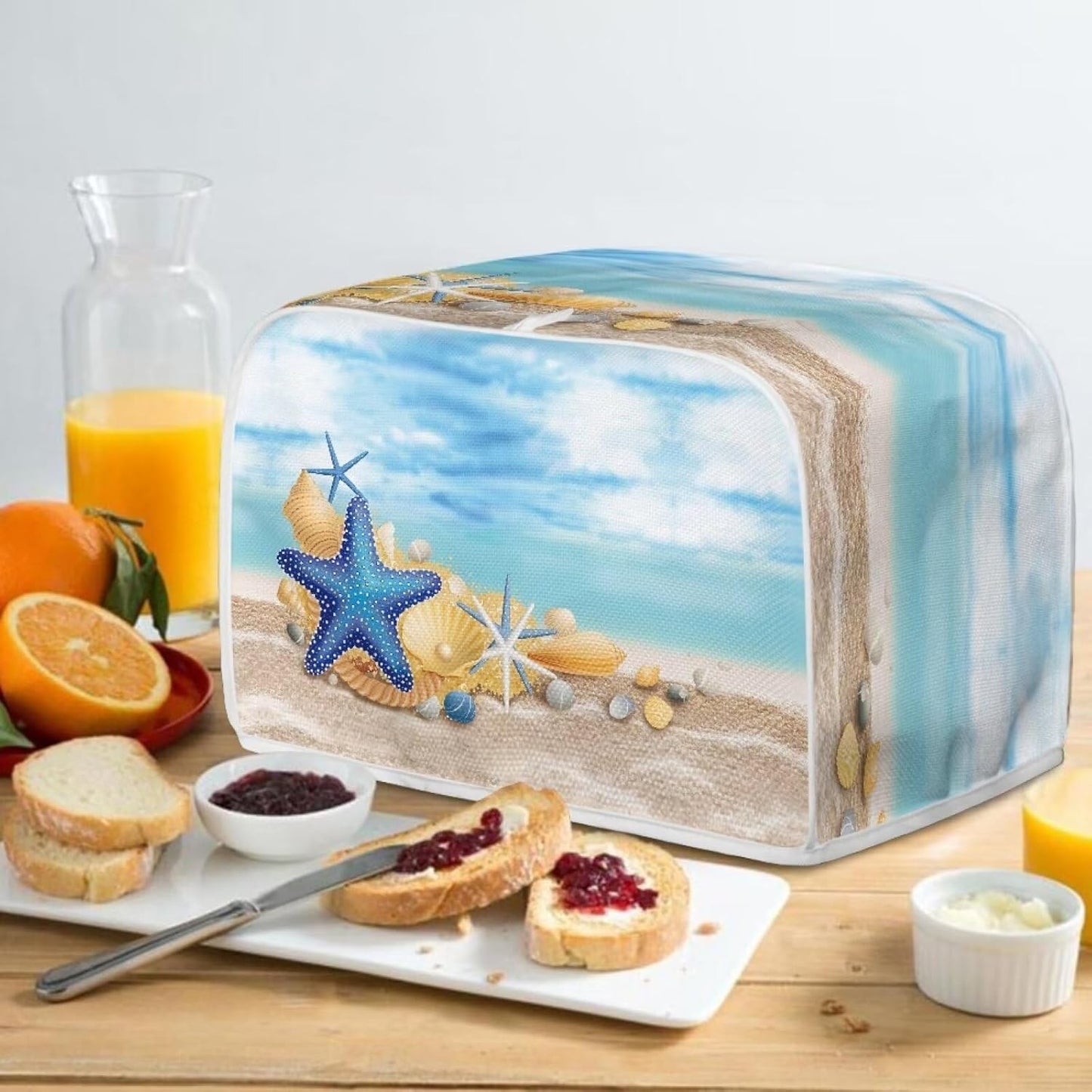 Starfish Toaster Covers, Bread Maker with Top Hook, Dust Cover Compatible with Most 4 Slice Toasters