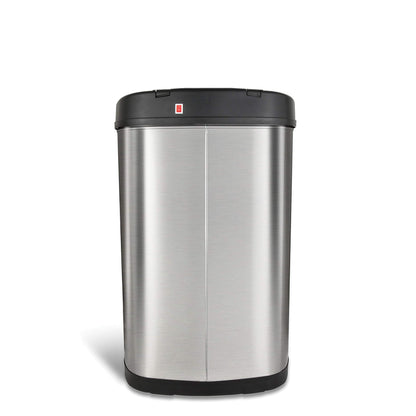 NINESTARS DZT-50-13 The Original Touchless Automatic Motion Sensor Trash Can, Black Top, 13.2 Gal. / 50 L, Stainless Steel