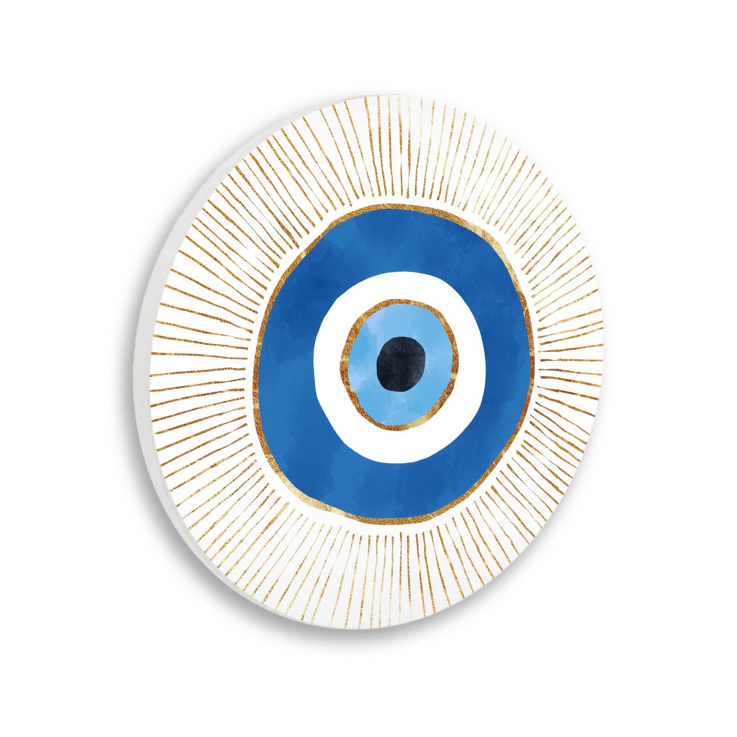 Stupell Industries Contemporary Evil Eye Nazar Shape Wood Wall Art, Design by Ziwei Li, 12 x 12, Wall Plaque