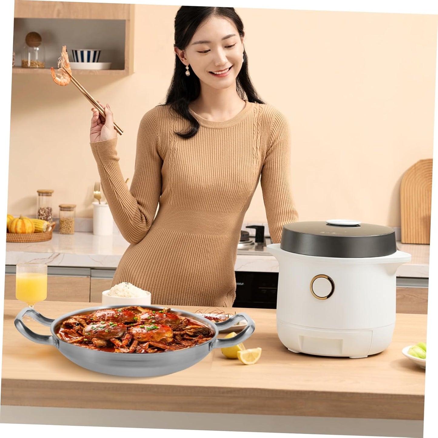 Stainless Steel Griddle, Large Pot for Cooking Korean Pan, Small Pots for Ramen, Hot Pot, Home Cooking