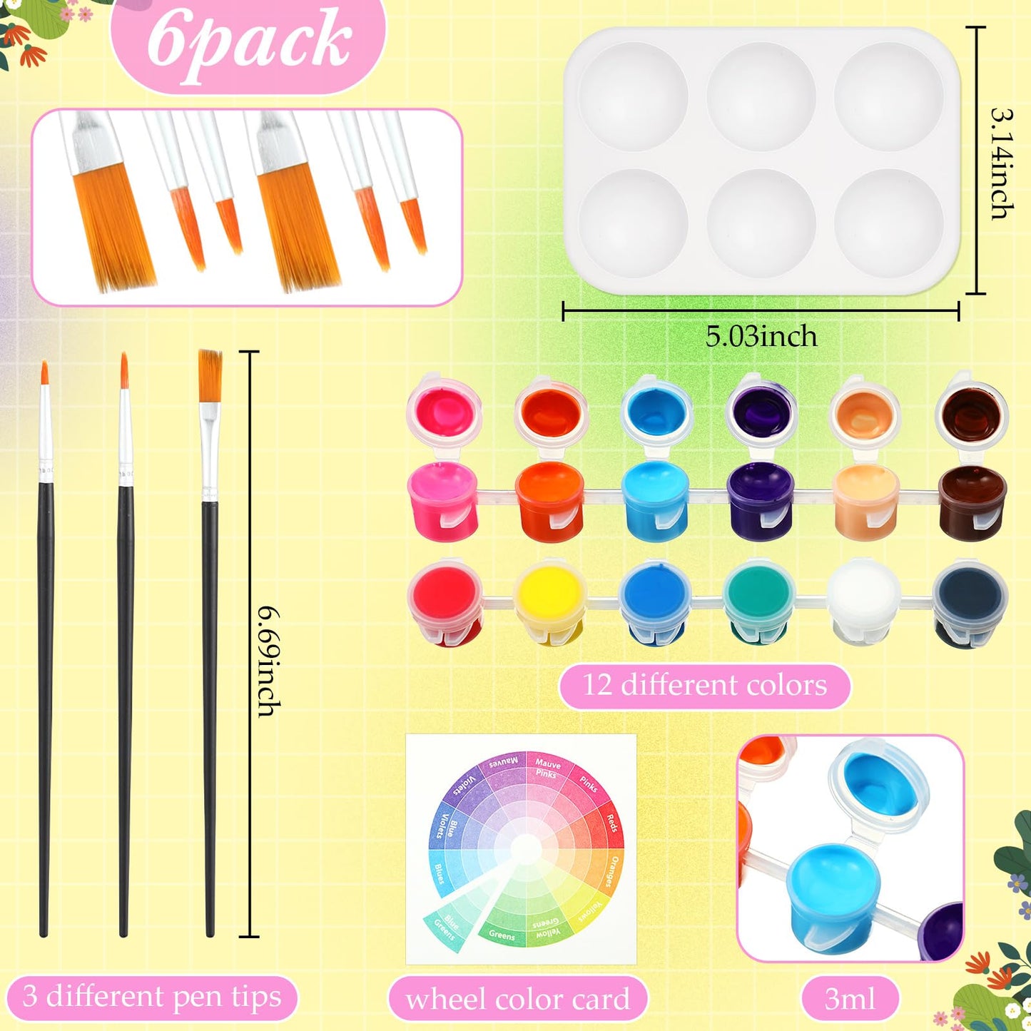 Dinifee 6 Pack Pre Drawn Canvas for Painting Pre Printed Canvas Kit 8 x 10 Inch Stretched Cotton Paint and Sip Set for Adults Couple Party Valentine Date Night(Butterfly)