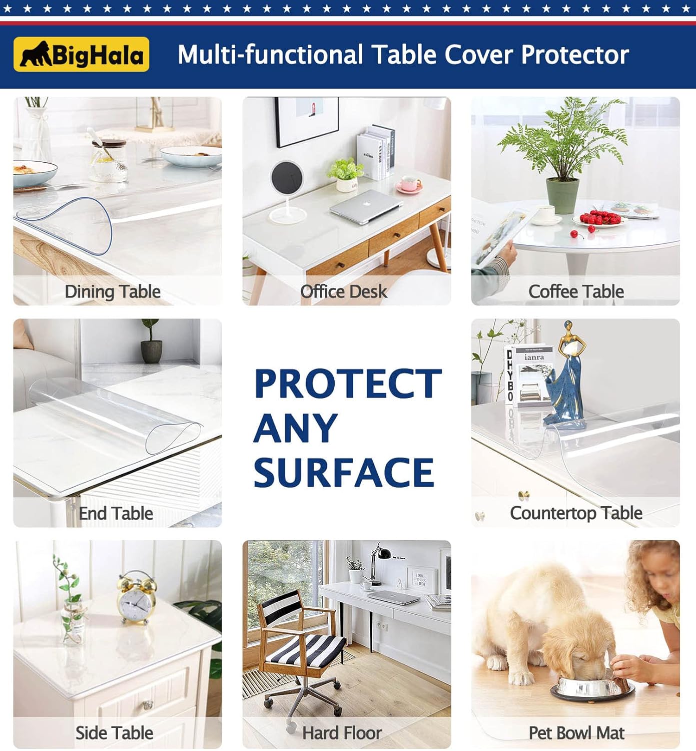 20 36 Inch Office Desk Mat Blotter Clear Computer MousePad Waterproof End Table Tablecloth Protector Top Pad Cover