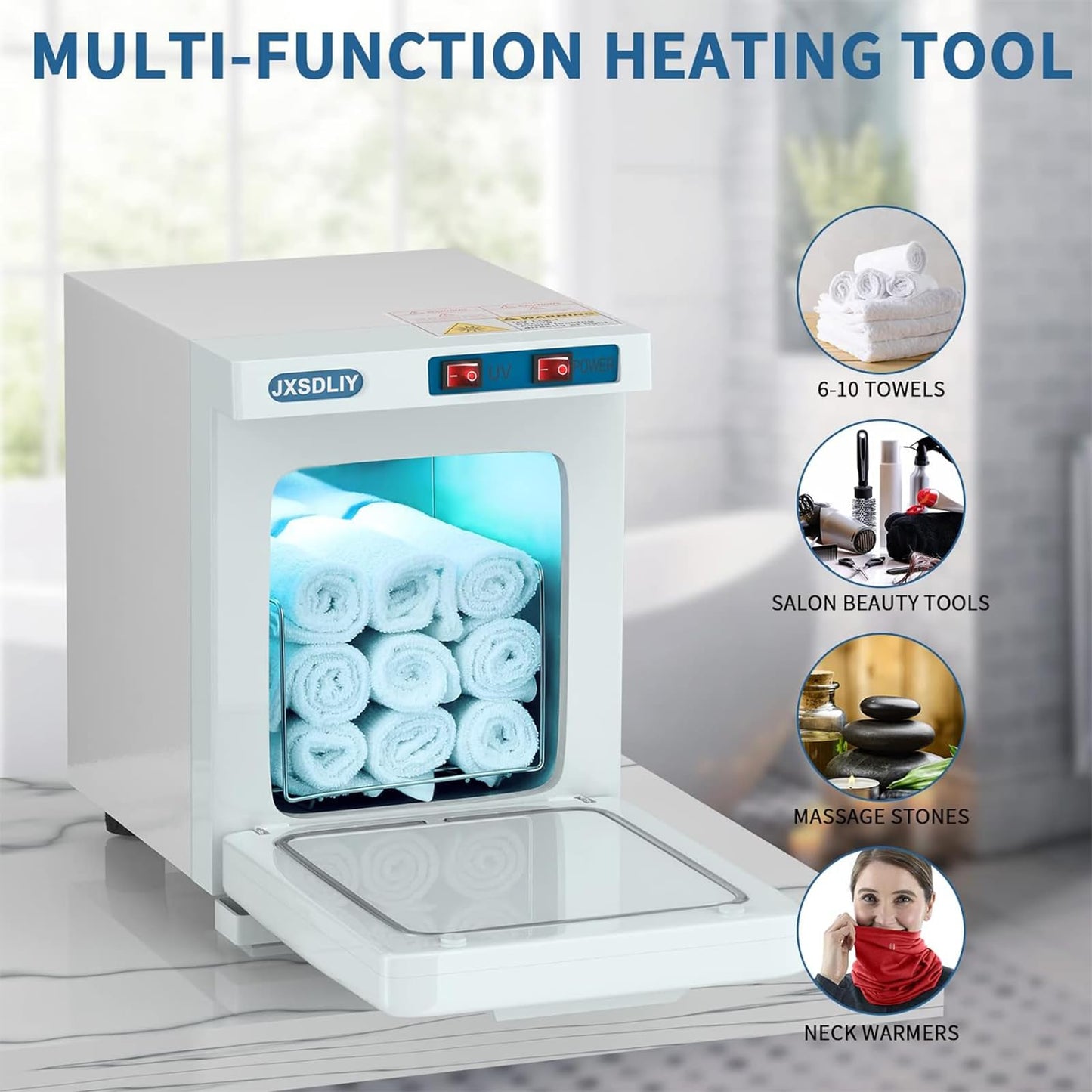 Small Hot Towel Warmer for Spa Home Salon Esthetician 2-in-1 5L Mini Personal Hot Towel Cabinet Towel Warmers Spa, Fast Heating Towel Heater Towel Steamer for Facials…