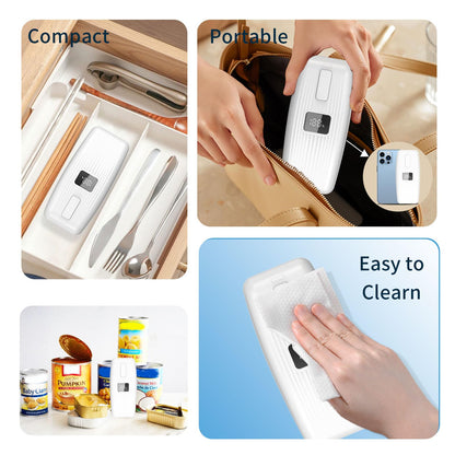 Electric Can Opener with LED Display, USB Rechargeable Electric Can Opener for Seniors & Arthritis, One-Touch Automatic Can Opener, Hands-Free, Smooth Edge, Compact, Cordless