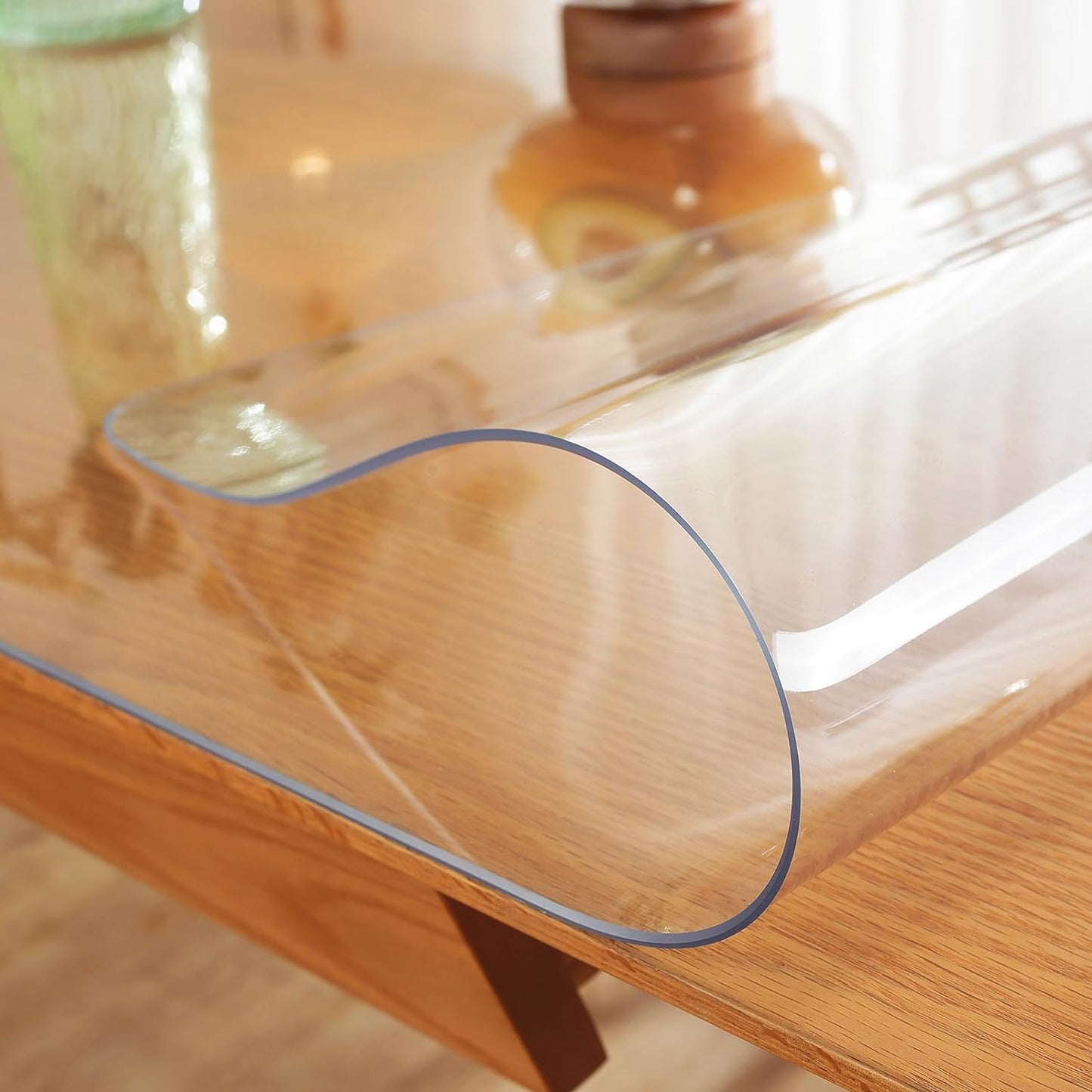 Clear Table Protector 2mm Thick - 24 x 24 Inch Clear Cover, Plastic Desk Mat for Coffee Table, Writing Desk, Dining Room