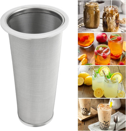 Fdit Cold Brew Coffee Filter, Stainless Steel Coffee Infuser, Fine Mesh Iced Coffee Maker (8 * 15cm)