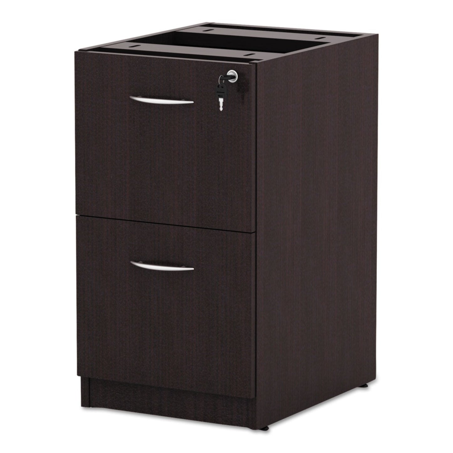 Alera Alera Valencia Series Full Pedestal File, Left Or Right, 2 Legal/Letter-Size File Drawers, Espresso, 15.63" X 20.5" X 28.5"