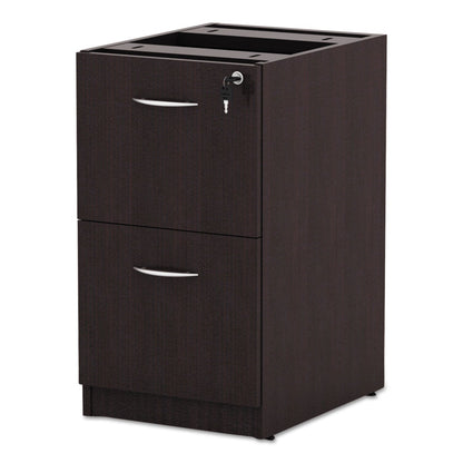 Alera Alera Valencia Series Full Pedestal File, Left Or Right, 2 Legal/Letter-Size File Drawers, Espresso, 15.63" X 20.5" X 28.5"