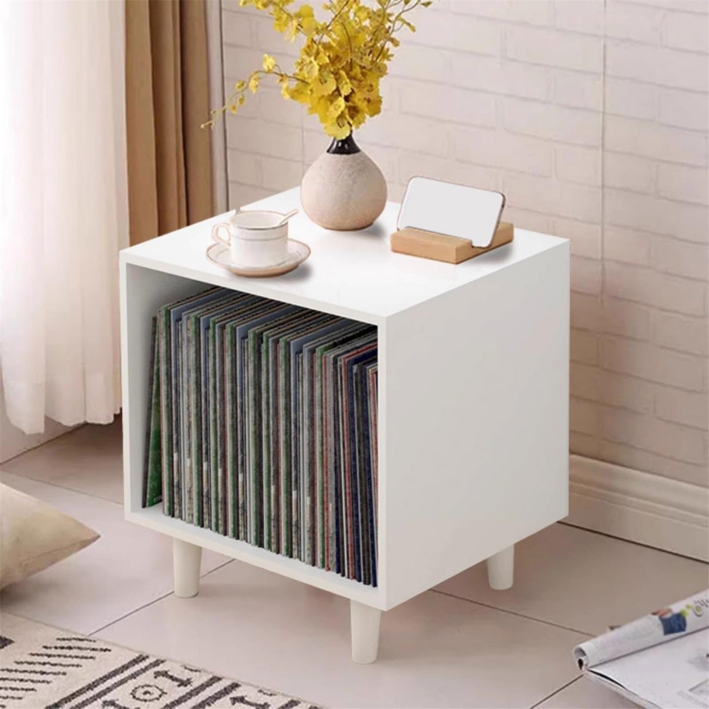 CAOJLjiaxiang-2012 CD-Holder Open Floor Vinyl Record Cabinet Large Capacity Wooden Storage Display Rack Record Player Stand