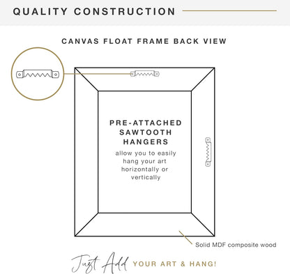 MCS Canvas Float Frames 24x30 - Black Frame for Finished Canvases, Vertical & Horizontal Wall Hanging